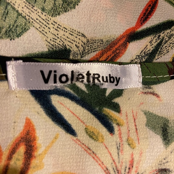 VIOLET RUBY sleeveless TROPICAL FLORAL maxi dress, contrasting, M-L - Picture 7 of 9